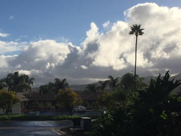 Altocumulus becoming cumulonimbus over San Marcos, CA