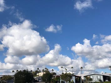 Cumulus clouds over San Marcos, CA