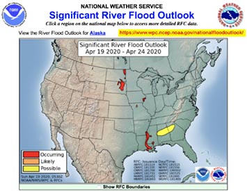 Significant River Flood Outlook Short-Range Outlook Map 