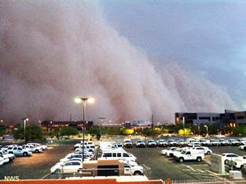 A haboob -dust storm in Arizona. March 3, 2020