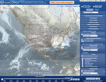 nowCOAST Web Mapping Portal to Real-Time Coastal Observations, Forecasts, and Warnings