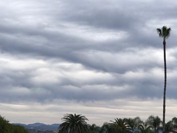 Stratocumulus (with mammatus) over San Marcos, CA