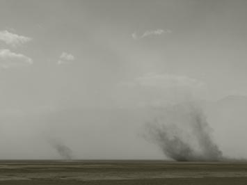 Dust storm with dust devils (Mojave Desert, CA)
