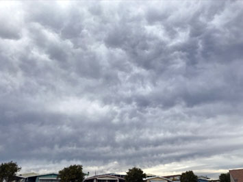 Mammatus clouds along a frontal boundary
