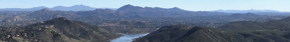 Banner - Woodson Mountain from the Lake Hodges Overlook in Elfin Forest Recreational Reserve.