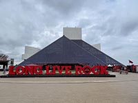The Rock-N-Roll Hall of Fame is located in Cleveland on the shore of Lake Erie.