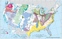 Map of the principle aquifers in the United States