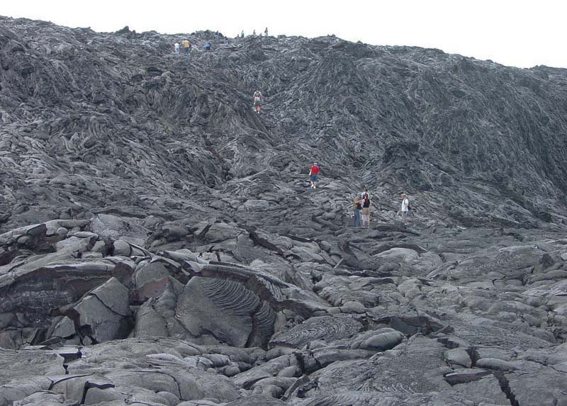 Basalt lava flows in Hawaii Volcanos National Park