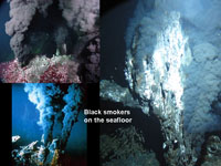 black smoker deposits on the seafloor