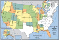 BLM Map showing Public Land Survey grids