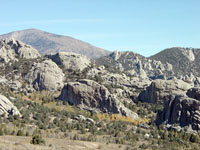 City of rocks is the eroded remnant of a much greater volcanic arc.