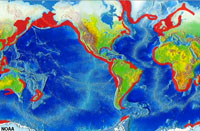 Regions of coastal upwelling around the world