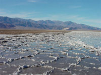 Salts being concentrated by evaporation in Death Valley, California