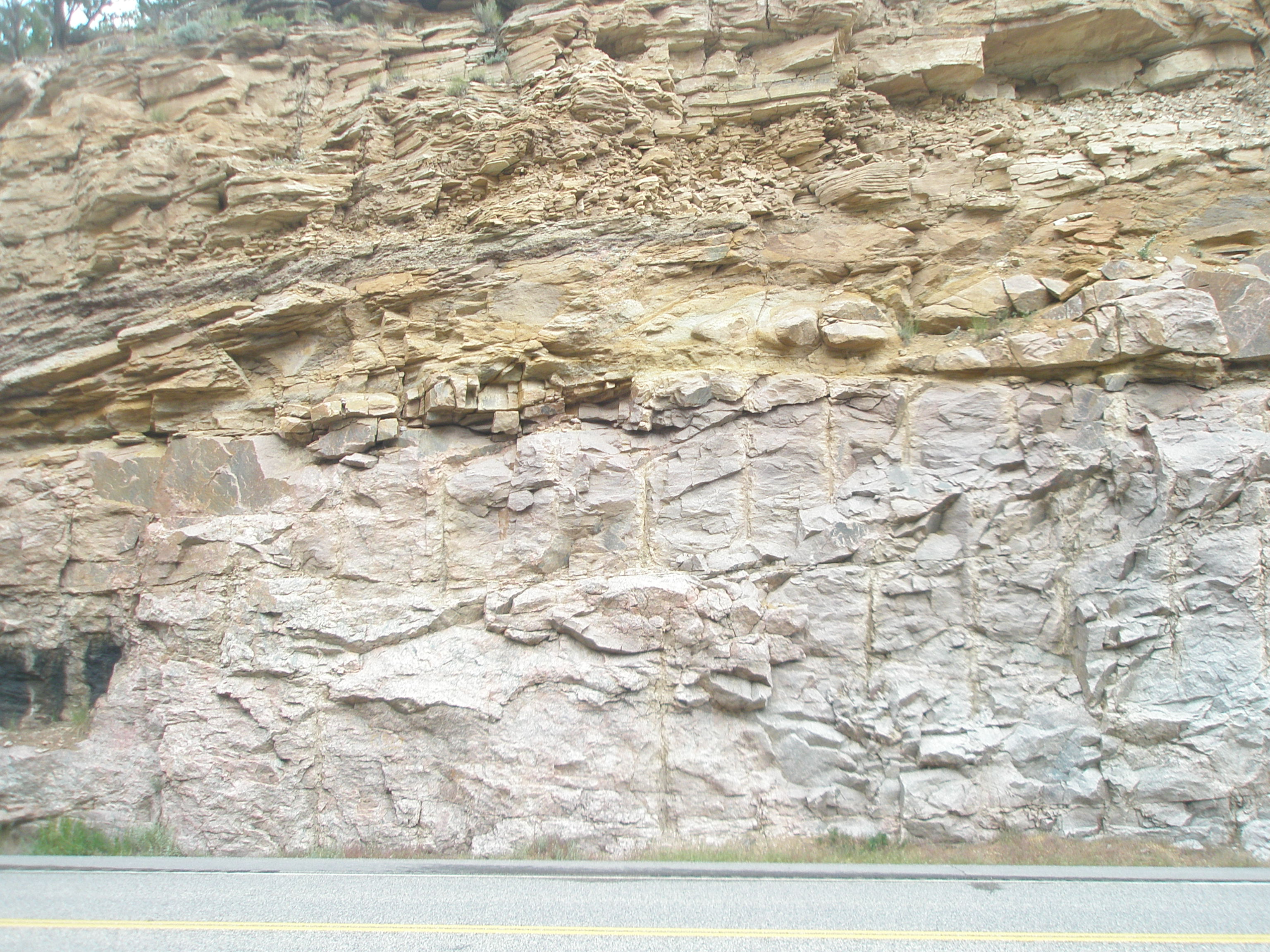 Great Unconformity between Precambrian and Cambrian rocks in Wyoming