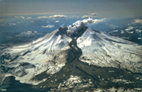 A lahar on Mount St. Helens that occurred in 1982.
