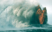 Pu'u'o'o Volcano erupting on Hawaii