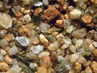 sand from an upland stream is rich in feldspars