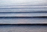 Swells approaching a coastline