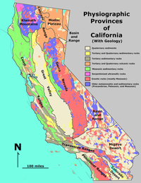 Physiographic provinces of California. 
