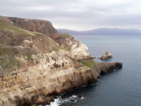 Sea Cliff on Santa Cruz Island, one of the Channel Islands, California. 