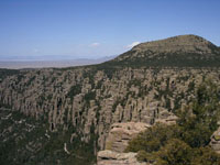 Hoodoos in volcanic rocks exposed in Chiricahua National Monument, New Mexico