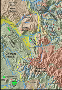 Map of Western Colorado.