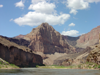 Lava flows poured into a dammed the Grand Canyon many times during the Pleistocene Epoch. 