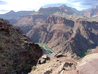 Grand Canyon's Inner Gorge as seen from the Bright Angel Trail. 