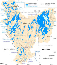 Pleistocene lakes of the Great Basin region