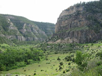 Tensleep Canyon cuts through Paleozoic strata on the west flank of the Bighorn Mountains, Wyoming. 
