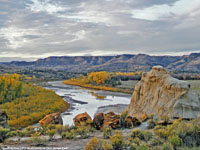 Theodore Roosevelt National Park encompasses the Little Missouri River in the Williston Basin region of North Dakota. 