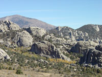 Cretaceous-age granitic intrusions exposed in City of Rocks National Monument, Idaho.