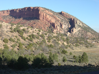 A monoclinal fold in Permian strata along the Defiance Upwarp near Window Rock, Arizona. 