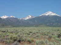 Great Basin sagebrush desert in the valley east of the Snake Range in Great Basin National Park, Nevada.