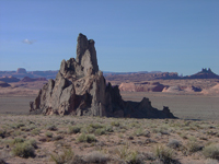 A volcanic stock (a kimberlite) near Kayenta, Arizona. 