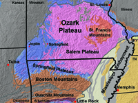 Geologic map of the Ozarks Plateau Province of Missouri, Arkansas, and eastern Oklahoma. 