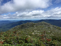 View of the White Mountains region of New Hampshire as seen from the Appalachian Trail, New Hampshire. 