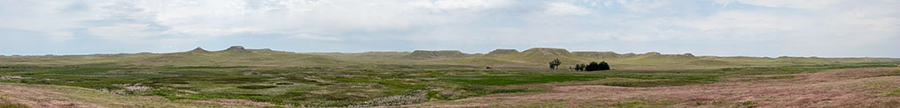 Geology of National Parks: Panoramic view of the open prairie in Agate Fossil Beds National Monument, Nebraska