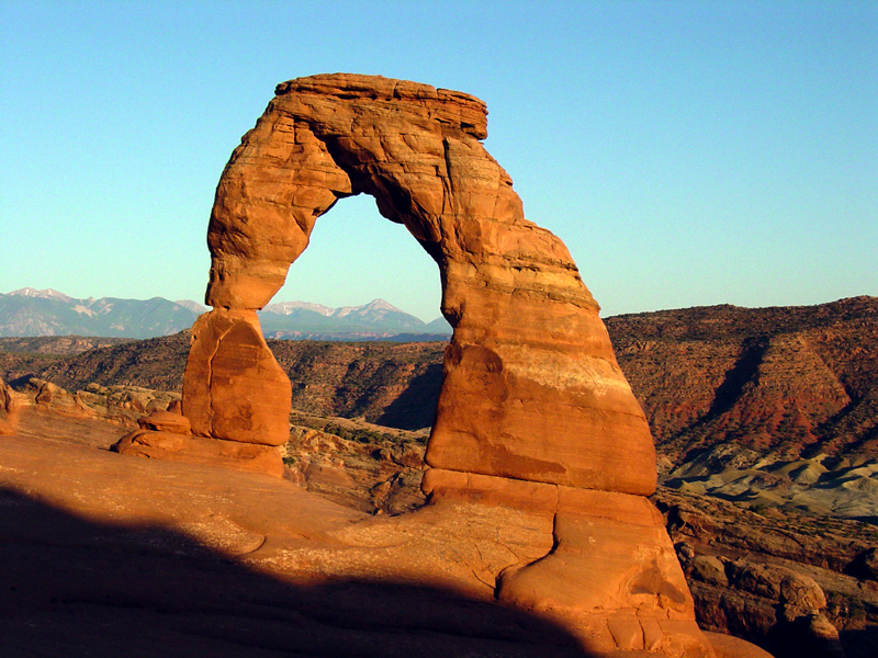 Delicate Arch at sunset.