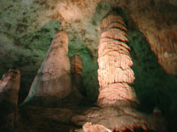 Massive stalagmites