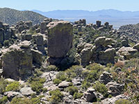 Pinnacles and spires along the Massai Point Loop Trail.