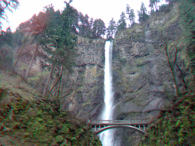 The upper falls at Multnomah Fall