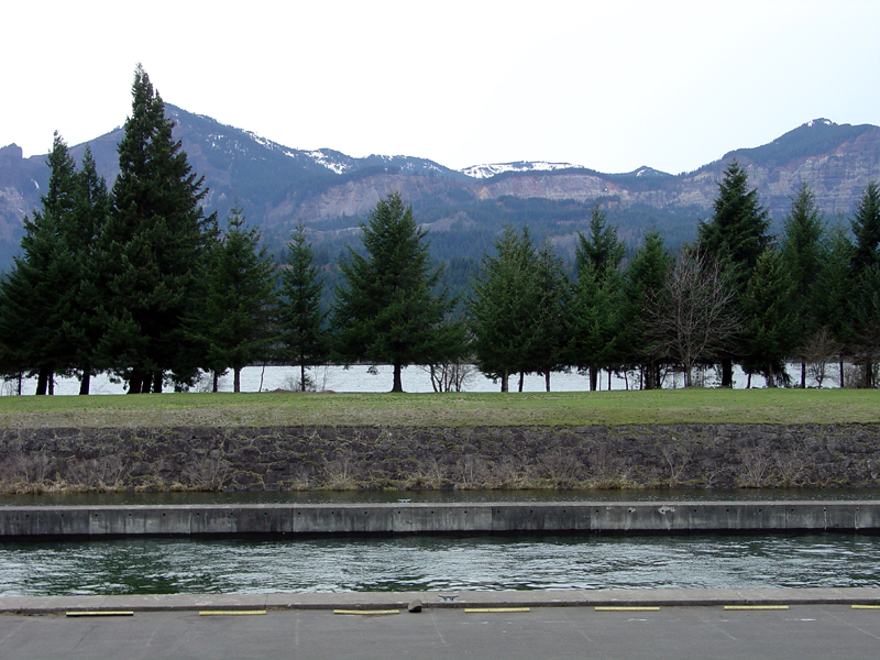 Cascade Locks Park in the Columbia River Gorge.