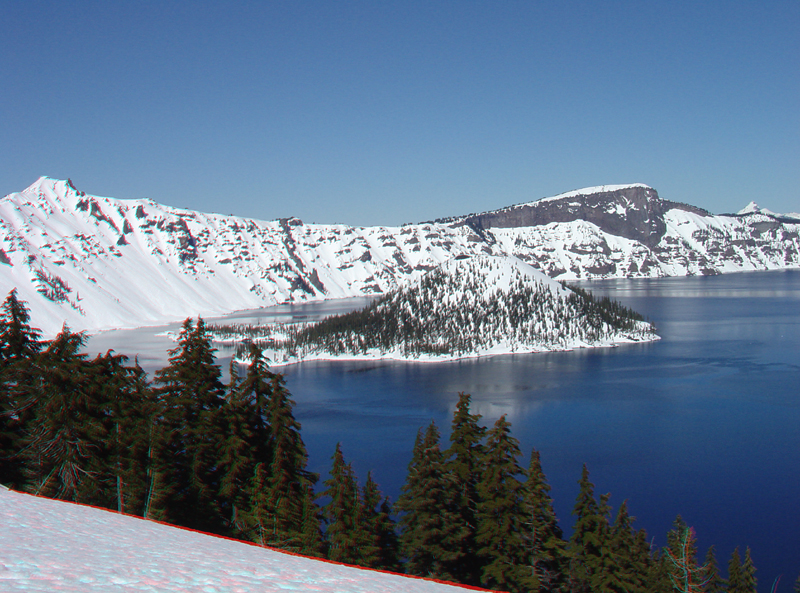 Wizard Island in Crater Lake