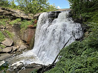 Brandywine Falls tumbles from ledges in the Berea Sandstone.