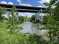 Interstate 80 bridges over the Cuyahoga River near Boston Mills.