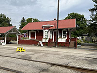The Cuyahoga Valley Scenic Railroad Depot in Peninsula, Ohio