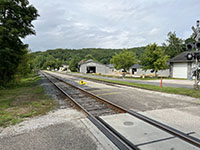 The Cuyahoga Valley Scenic Railroad line runs through Peninsula.