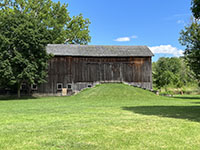 Historic barn next to the Stanford House at the trailhead for the Brandywine Falls Trail.