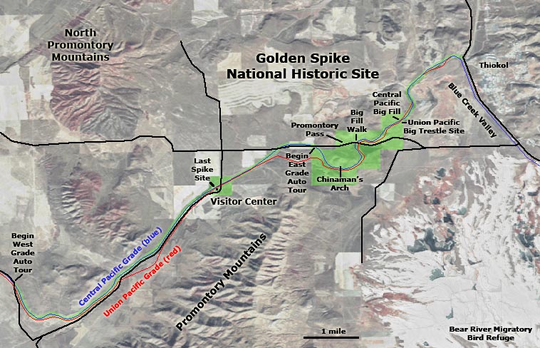 Map of Golden Spike National Historic Site